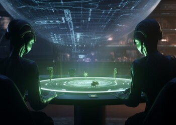Aliens using advanced holograph AI